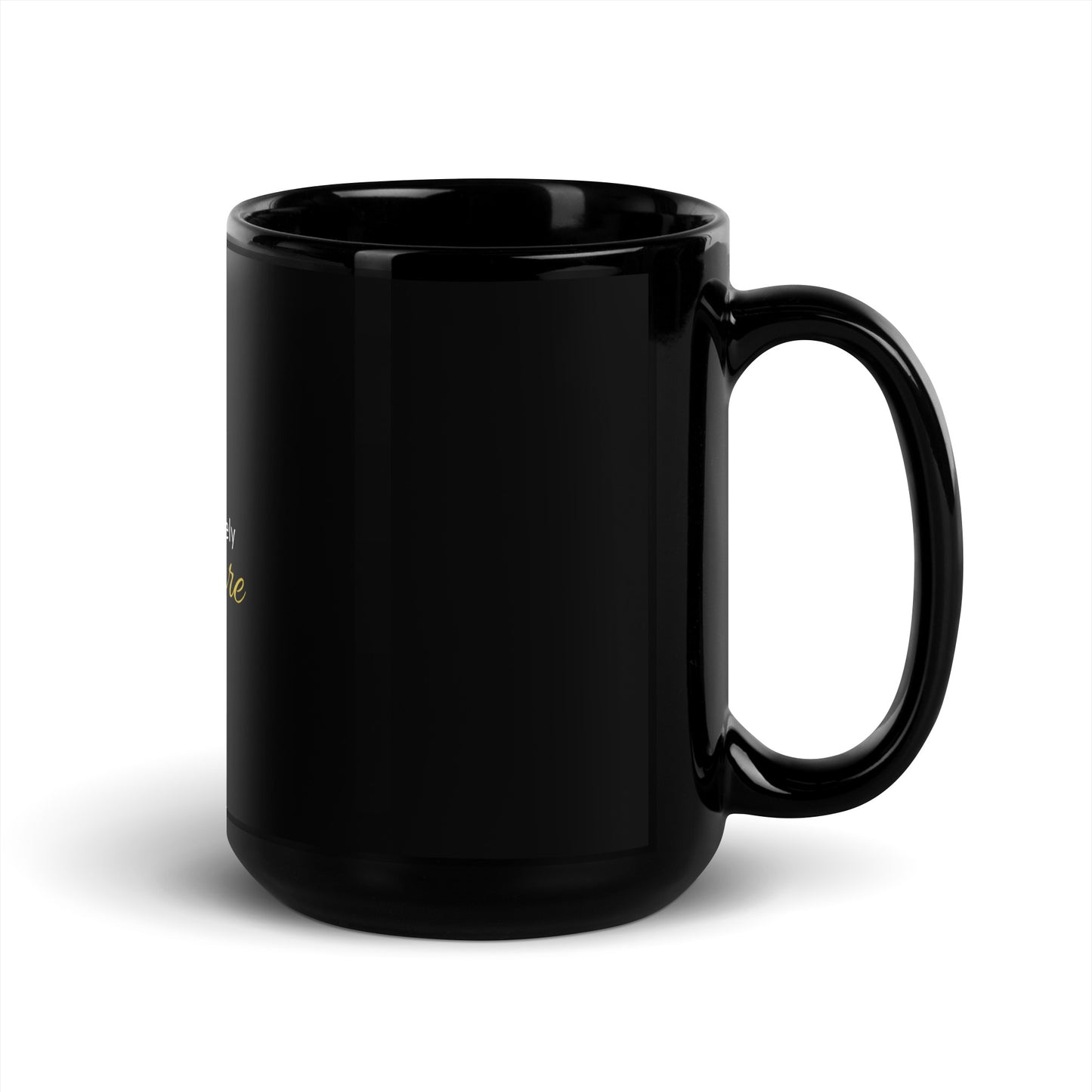 Objectively Adorare Black Glossy Mug