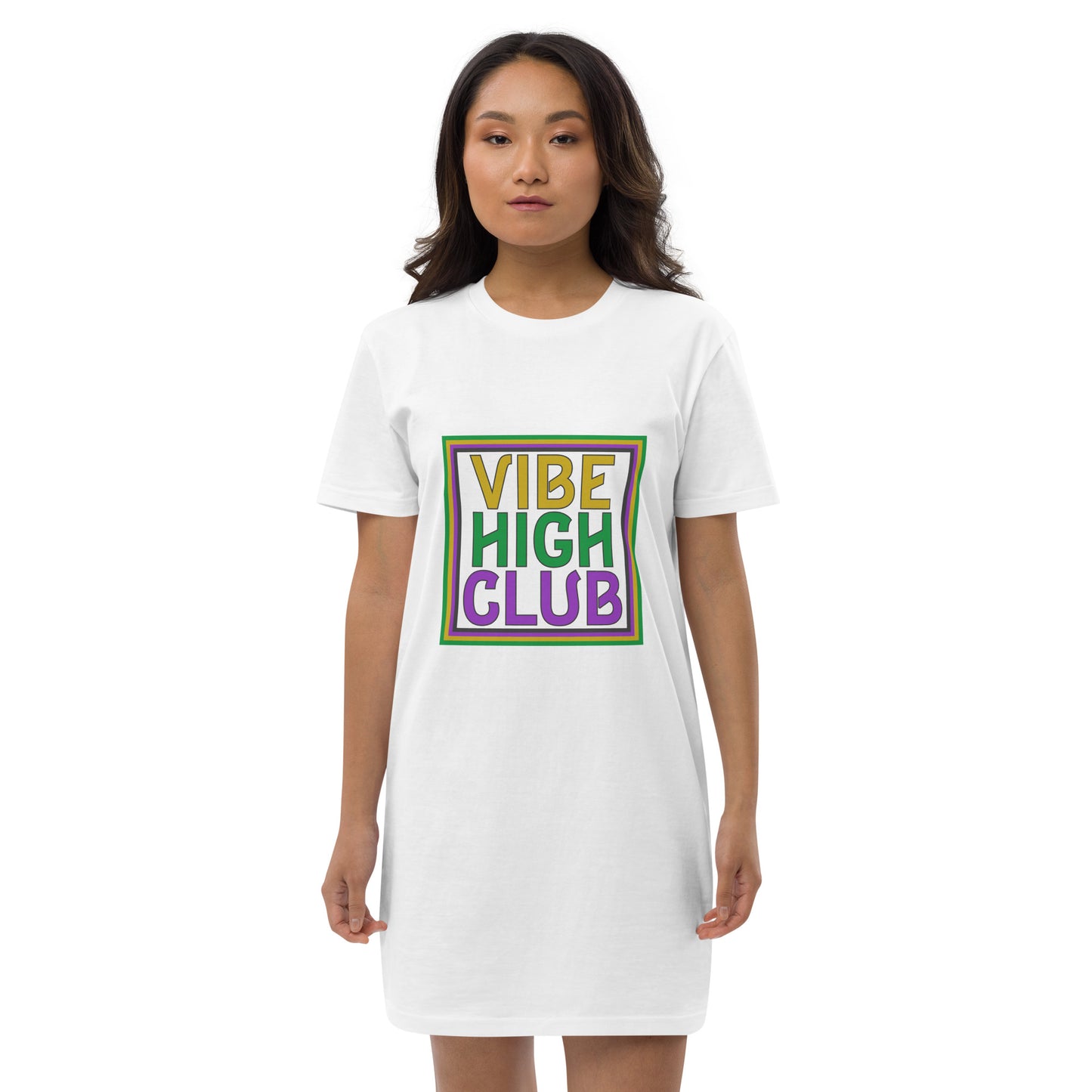 Vibe High Club Organic cotton t-shirt dress