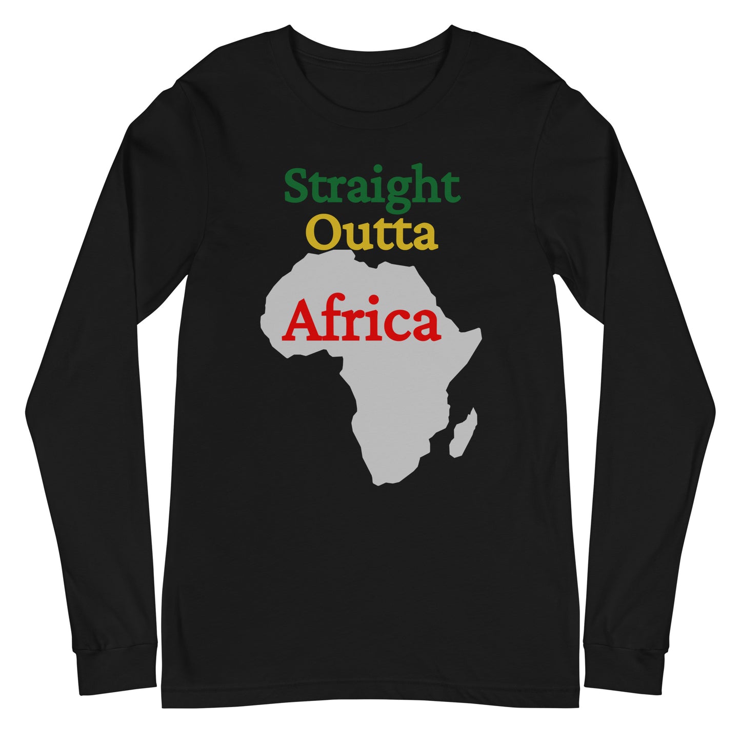 Straight Out of Africa Dark Design 1 Unisex Long Sleeve Tee