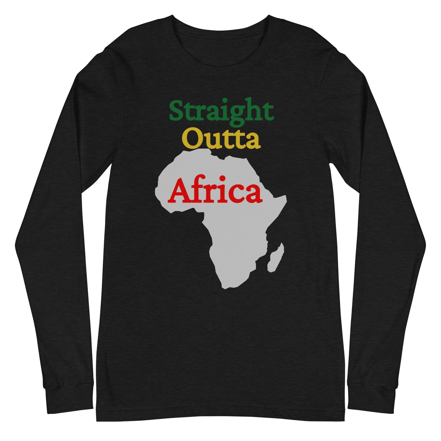 Straight Out of Africa Dark Design 1 Unisex Long Sleeve Tee