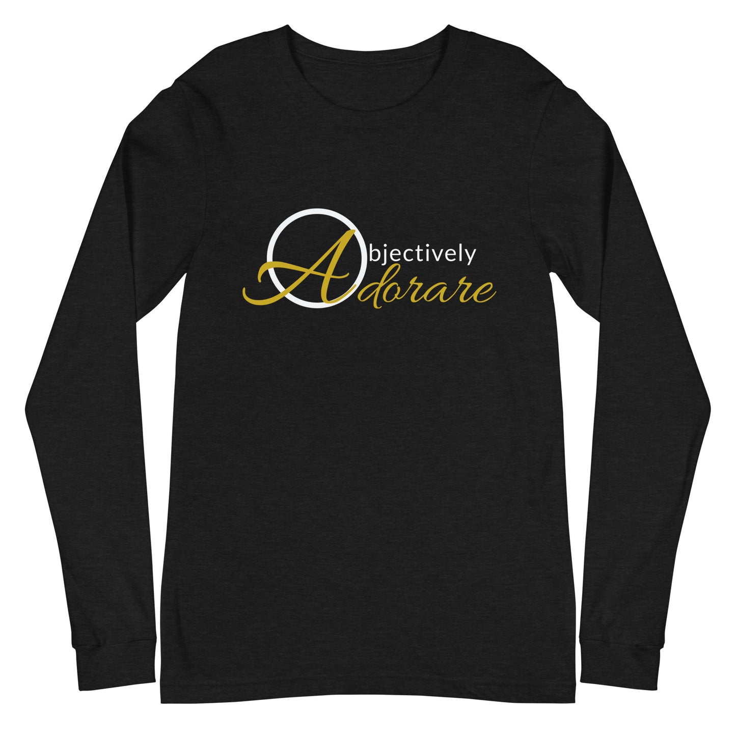 Objectively Adorare Dark Bella + Canvas Long Sleeve Tee