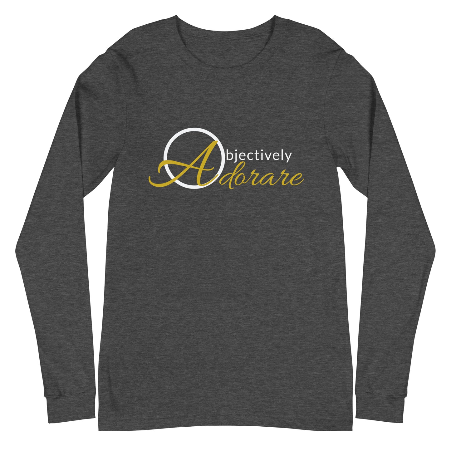 Objectively Adorare Dark Bella + Canvas Long Sleeve Tee