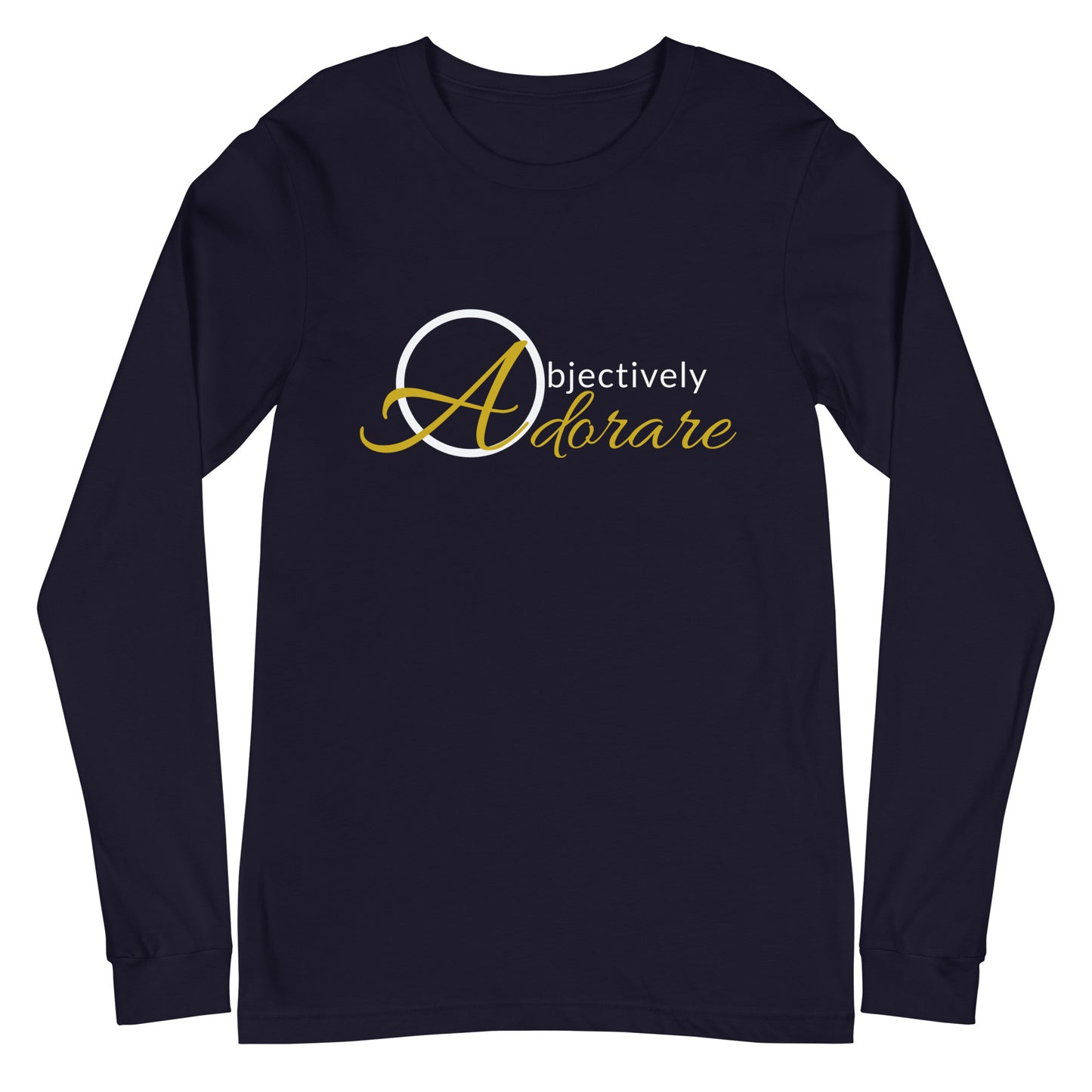 Objectively Adorare Dark Bella + Canvas Long Sleeve Tee