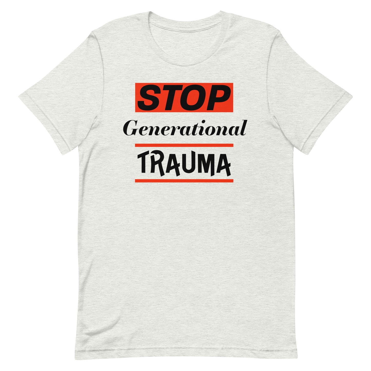 Stop Generational Trauma - Red/Light Unisex t-shirt