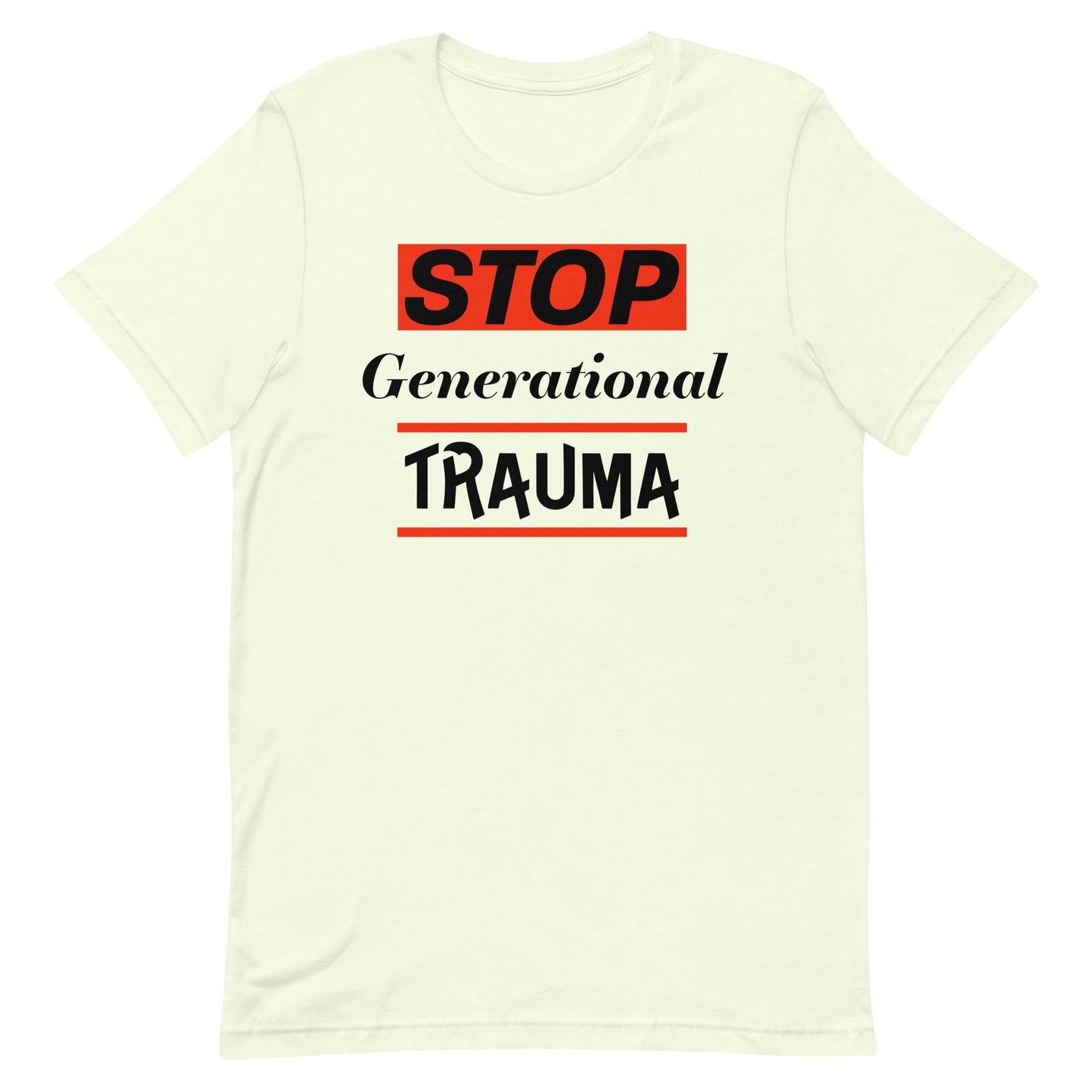 Stop Generational Trauma - Red/Light Unisex t-shirt