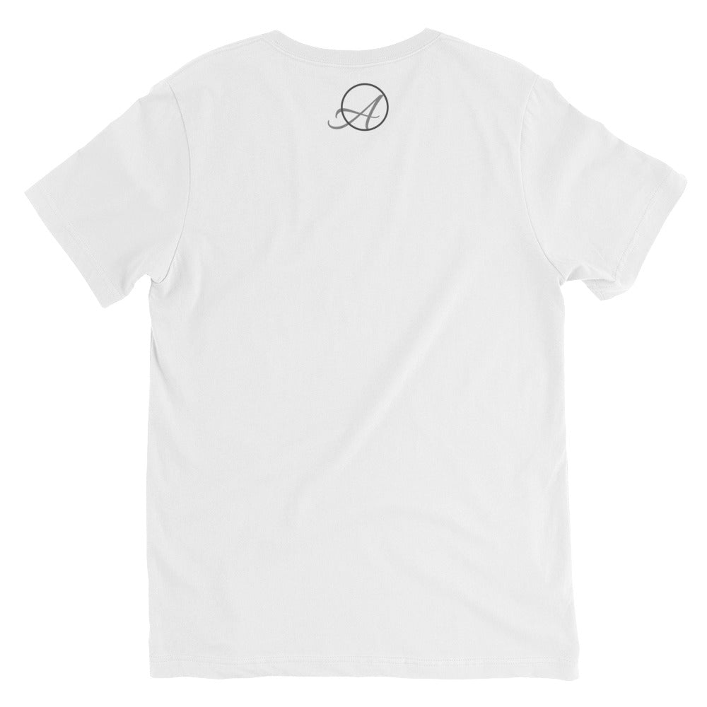 Stop Generational Trauma Unisex White Short Sleeve V-Neck T-Shirt