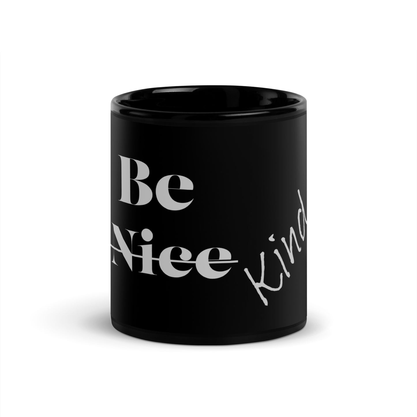Be Kind Black Glossy Mug