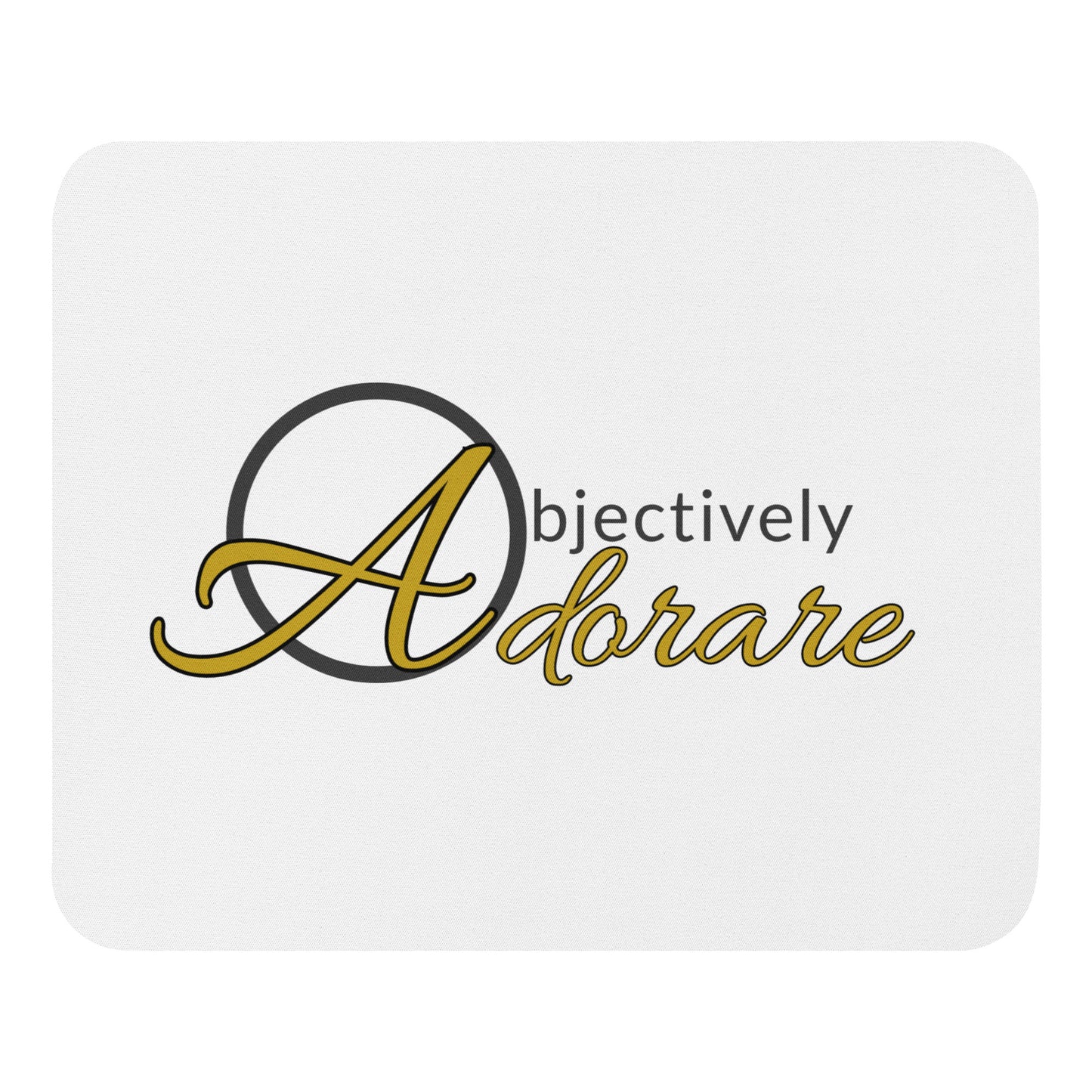 Objectively Adorare White Mouse pad