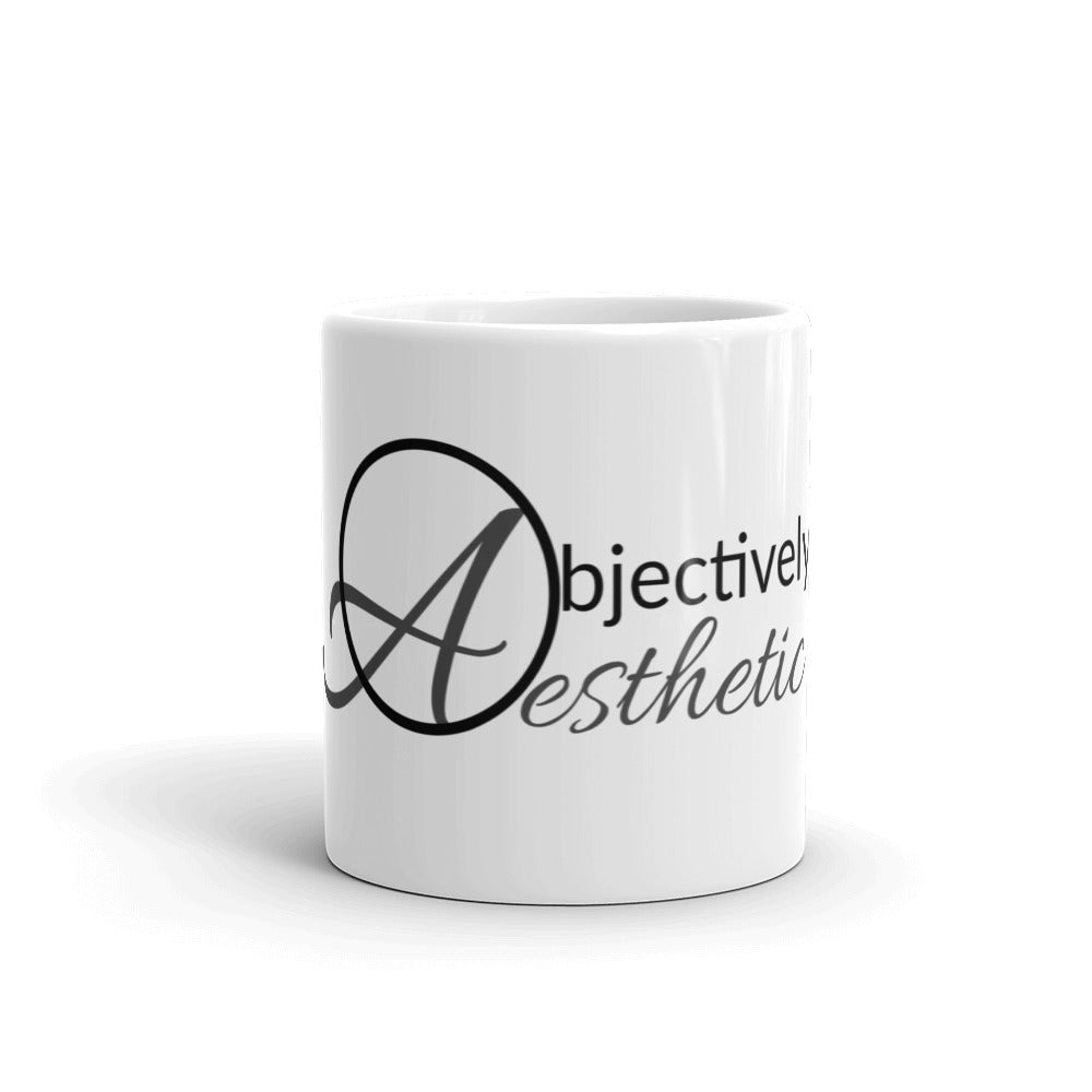 Objectively Aesthetic White glossy mug