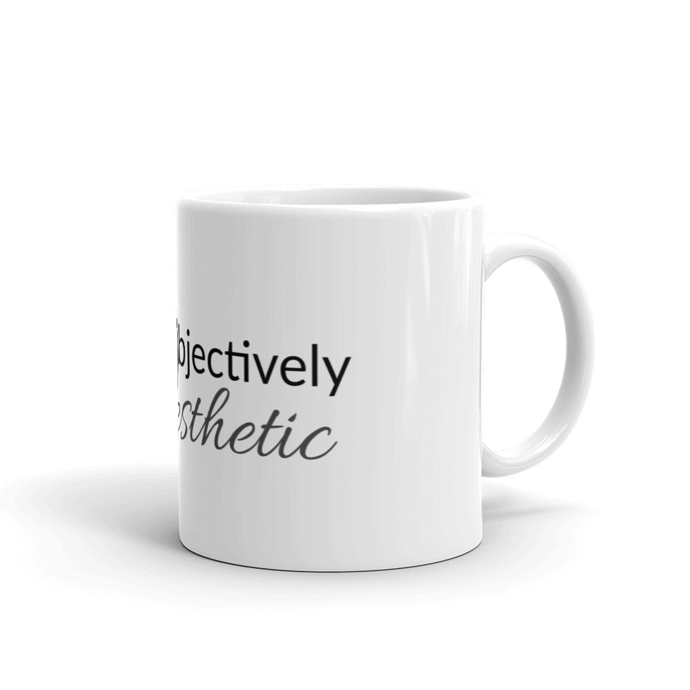 Objectively Aesthetic White glossy mug