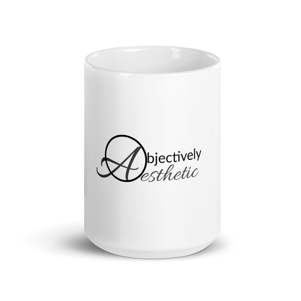 Objectively Aesthetic White glossy mug