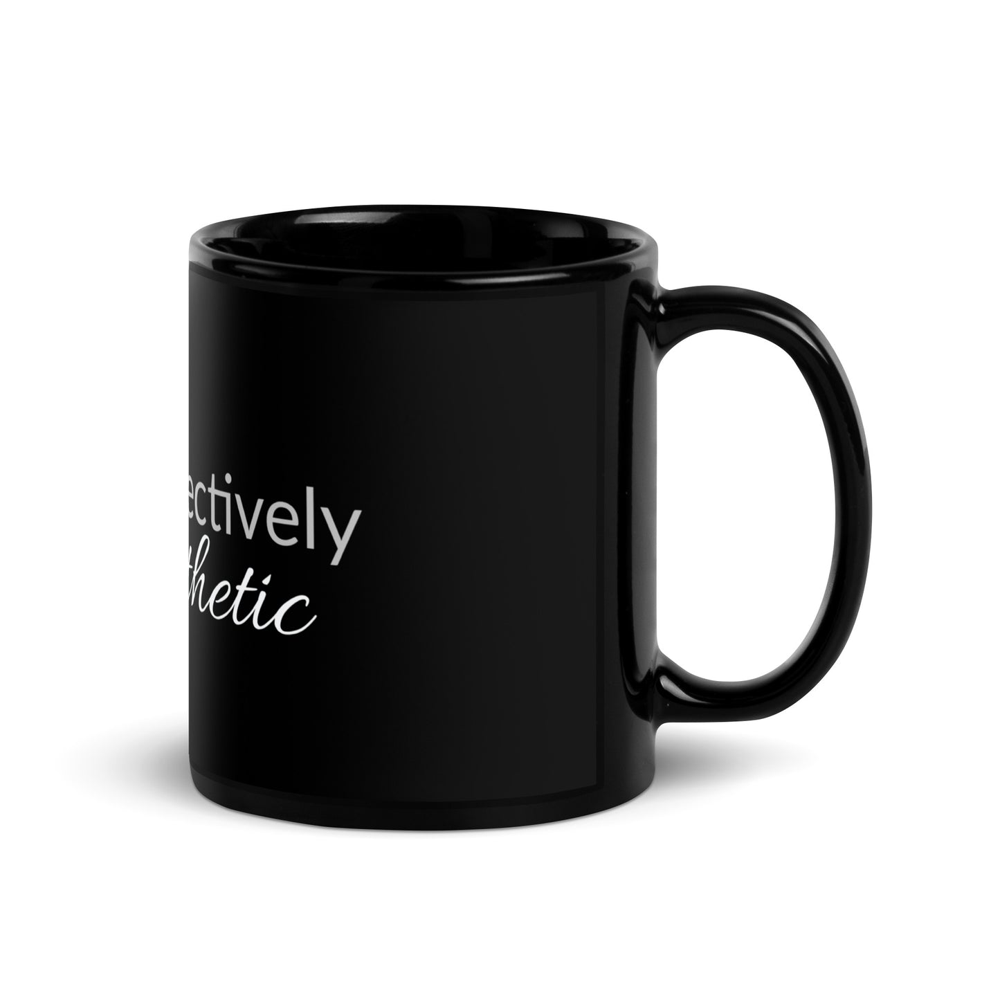 Objectively Aesthetic Black Glossy Mug