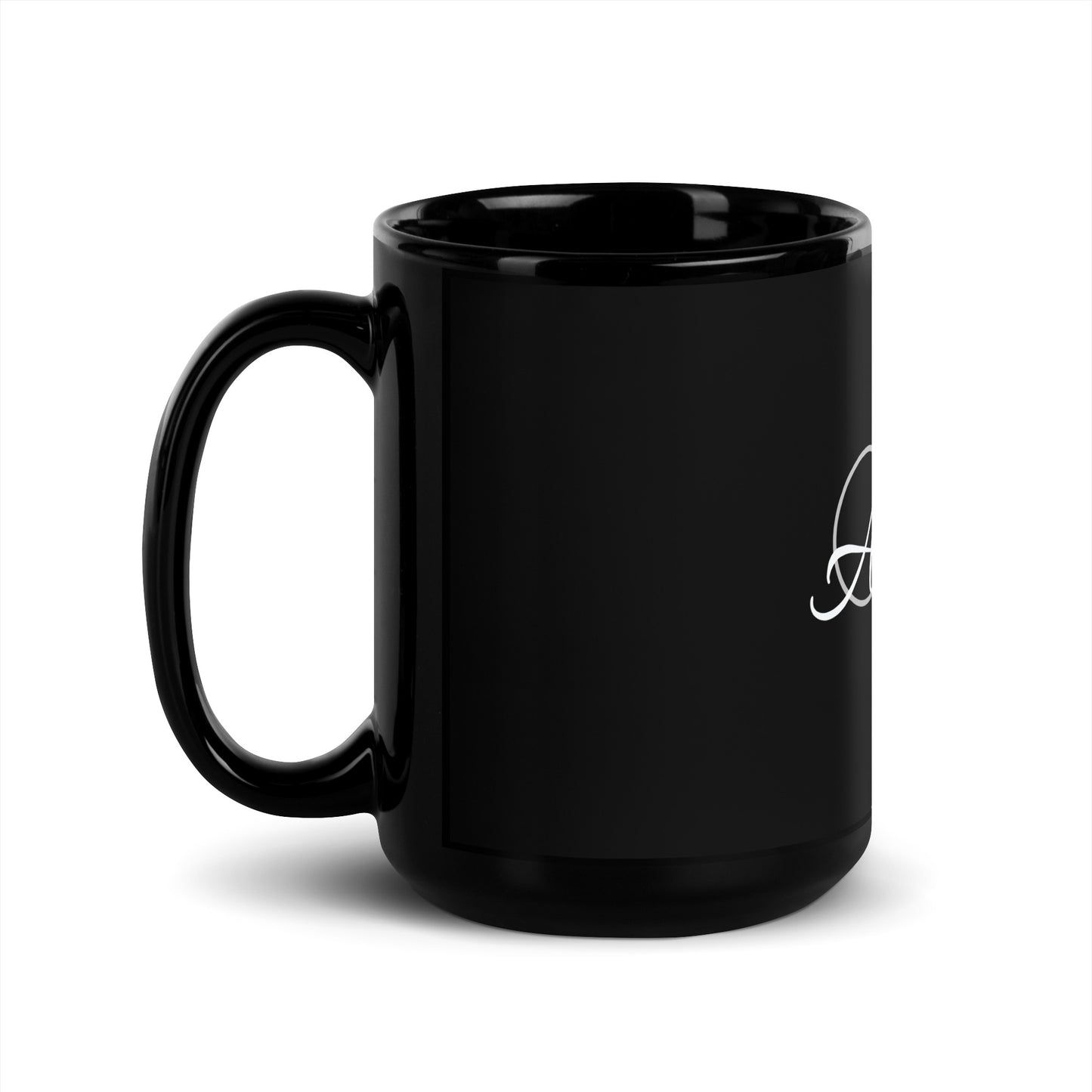 Objectively Aesthetic Black Glossy Mug