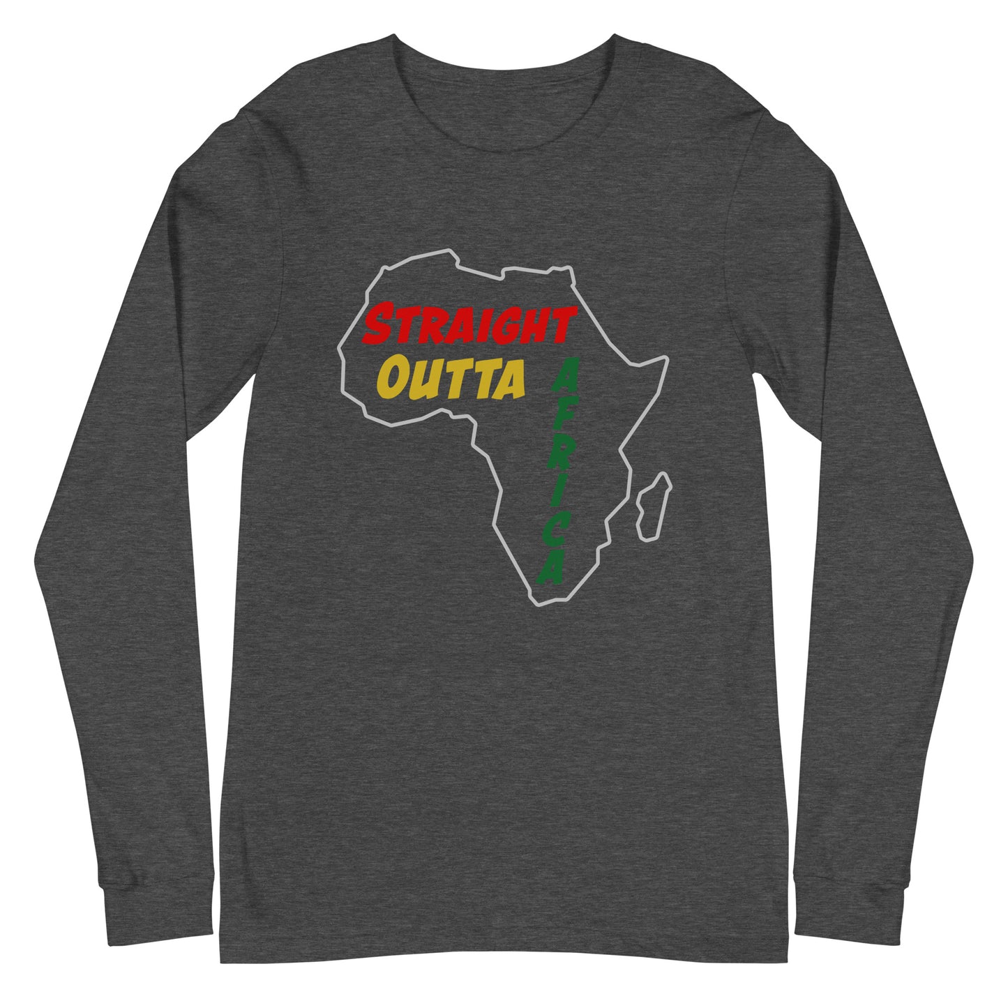 Straight Out Of African Dark Design 2 Unisex Long Sleeve Tee