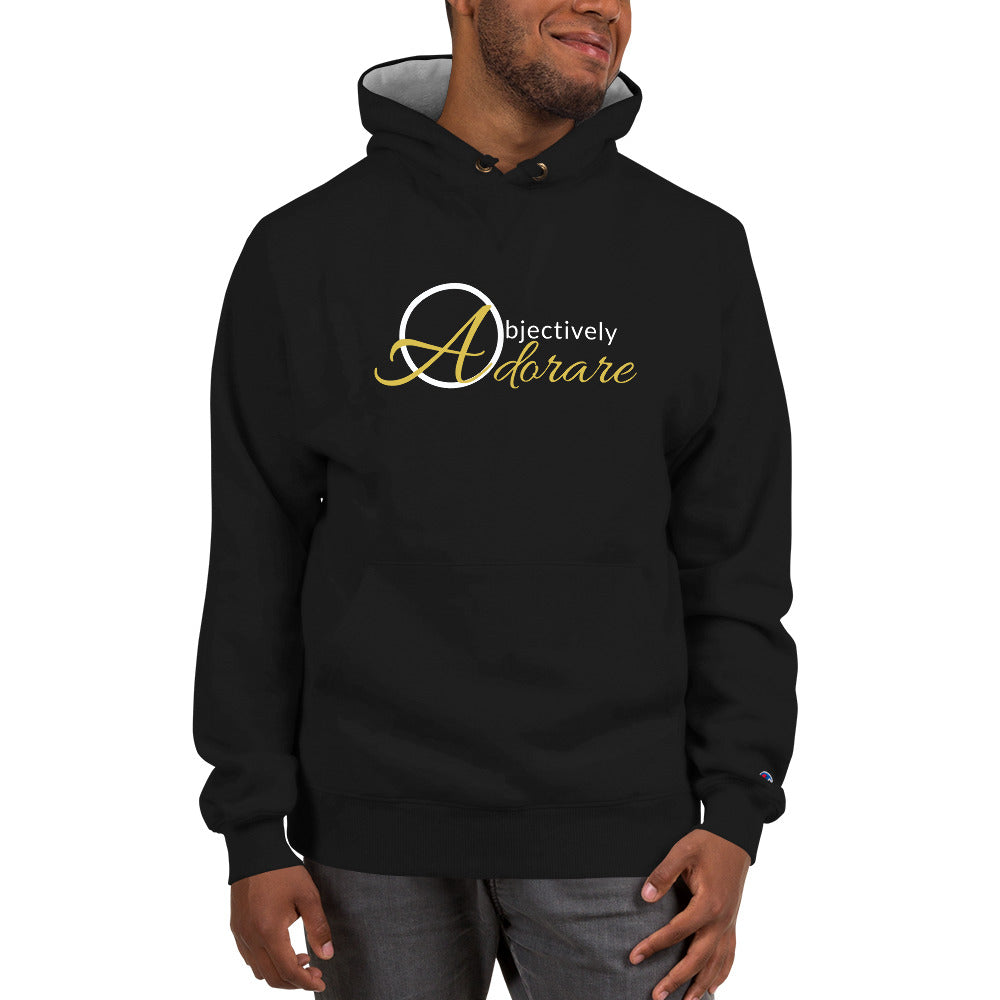 Objectively Adorare Men's Dark Champion Hoodie