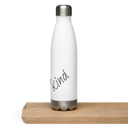 Be Kind White Stainless Steel Water Bottle