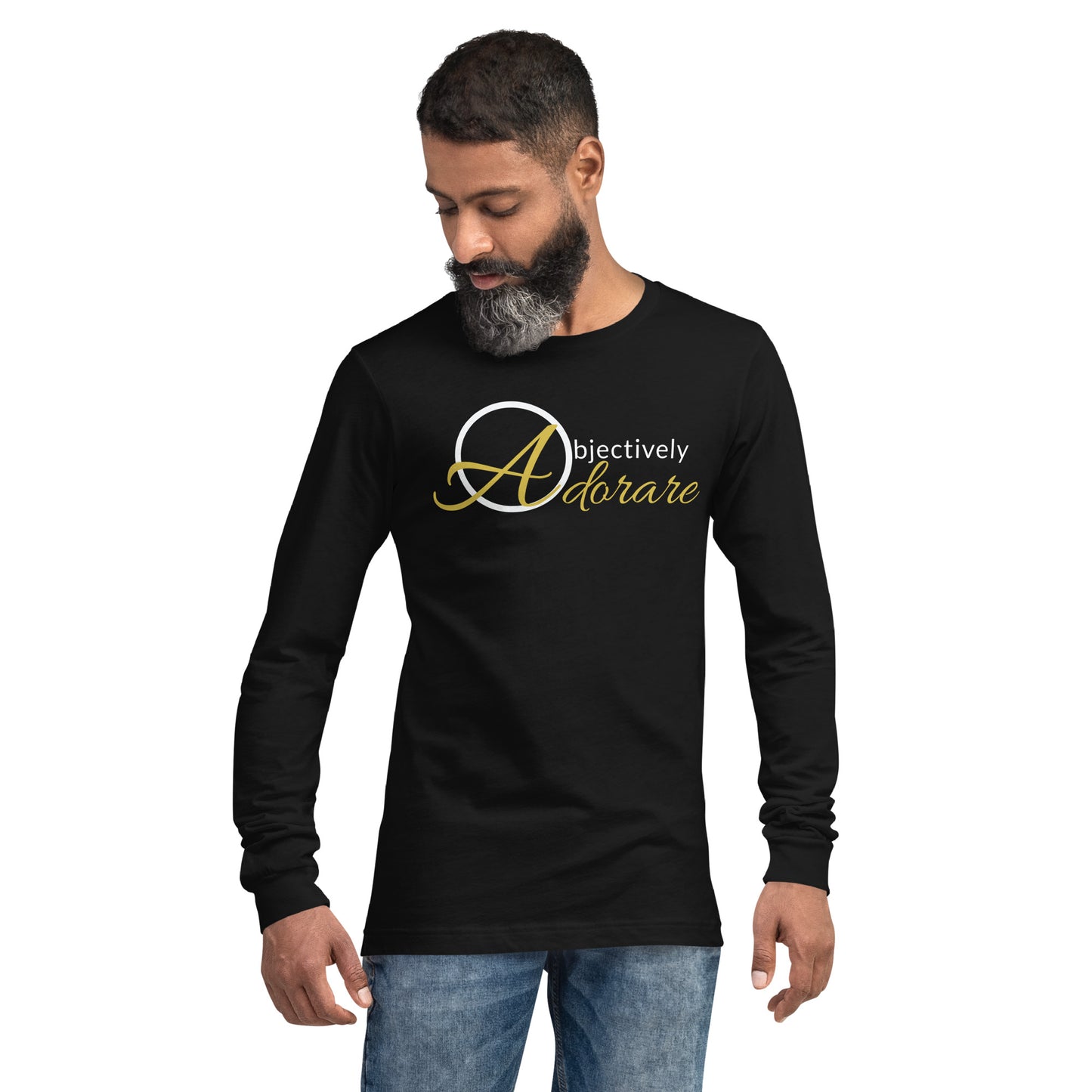 Objectively Adorare Dark Bella + Canvas Long Sleeve Tee