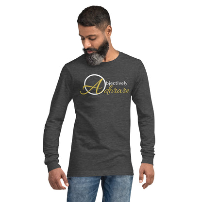 Objectively Adorare Dark Bella + Canvas Long Sleeve Tee