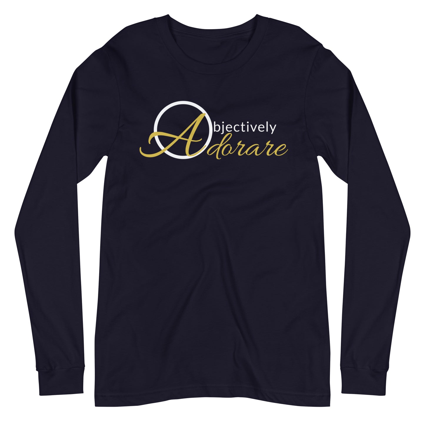 Objectively Adorare Dark Bella + Canvas Long Sleeve Tee