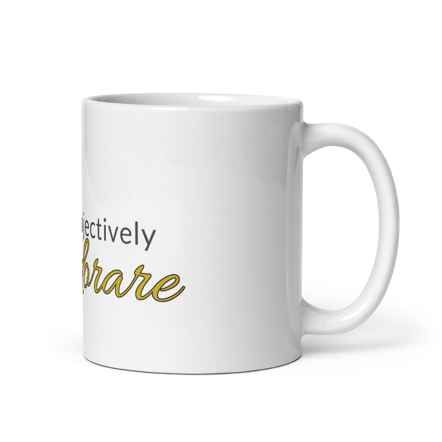 Objectively Adorare White Glossy Mug